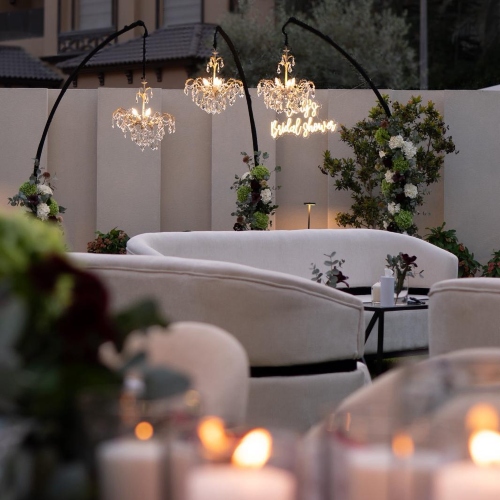 Chandelier Theme (Backdrop + Table Setup)