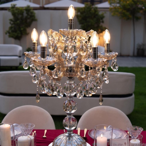 Chandelier Theme (Backdrop + Table Setup)