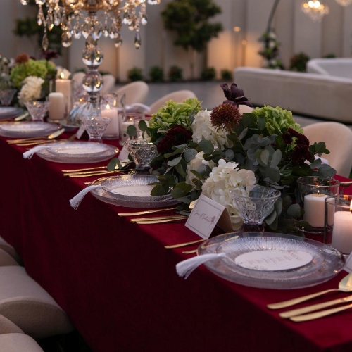 Chandelier Theme (Backdrop + Table Setup)