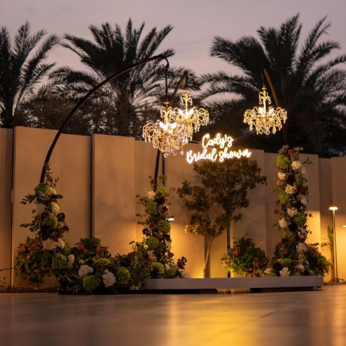 Chandelier Theme (Backdrop + Table Setup)