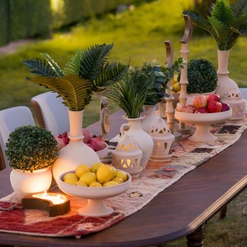 Ramadan Wooden Table Setup