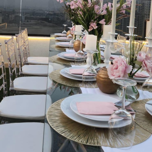 Floral Table Setup