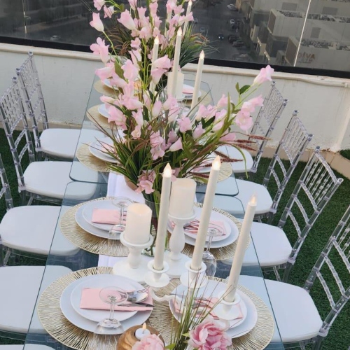 Floral Table Setup