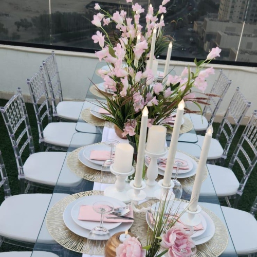 Floral Table Setup