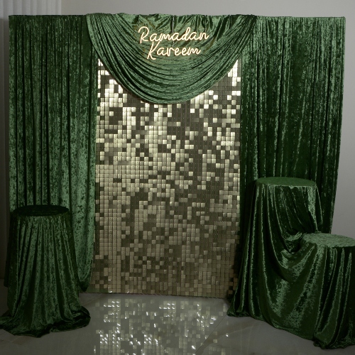 Green Velvet with Sequin