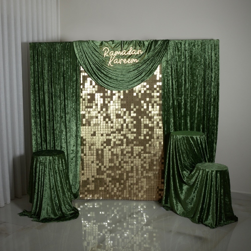 Green Velvet with Sequin