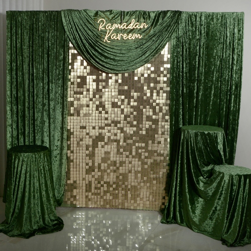 Green Velvet with Sequin