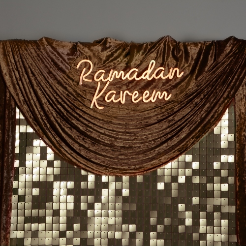 Brown Velvet with Sequin with Golden Balls