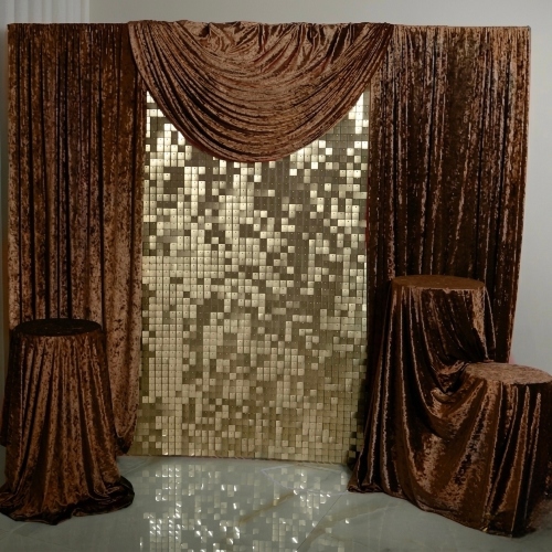 Brown Velvet with Sequin with Golden Balls