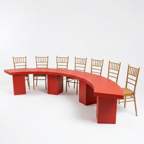 Curved Table & Chairs