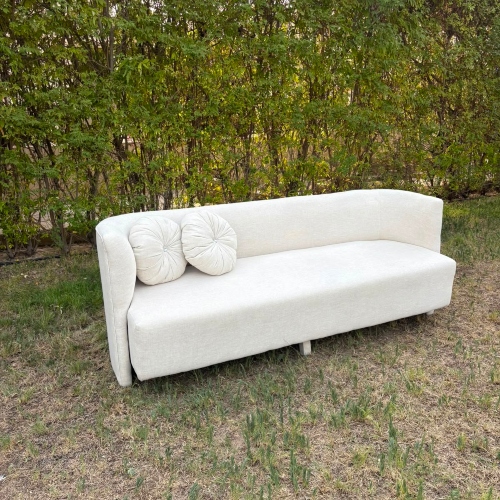 Cream Curved Lounge Sofa