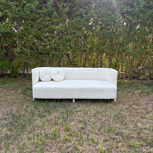 Cream Curved Lounge Sofa
