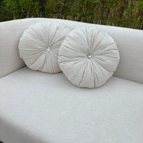 Cream Curved Lounge Sofa