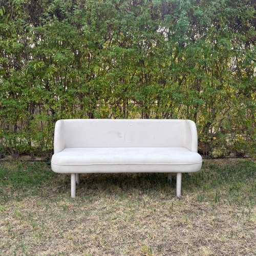 Minimalist Ivory Loveseat