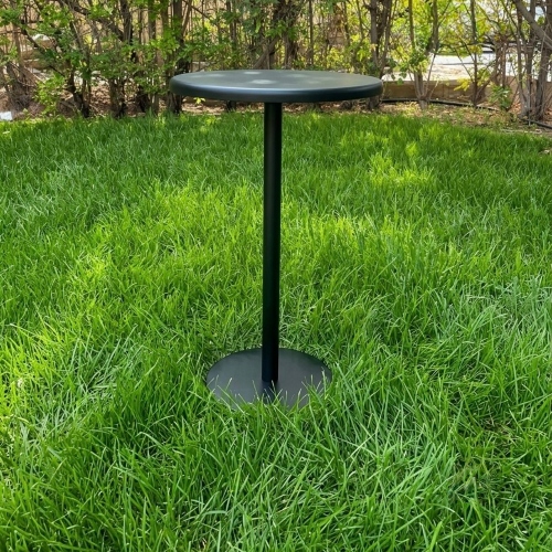 The Round Black Side Table