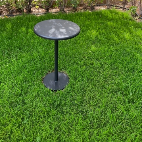 The Round Black Side Table