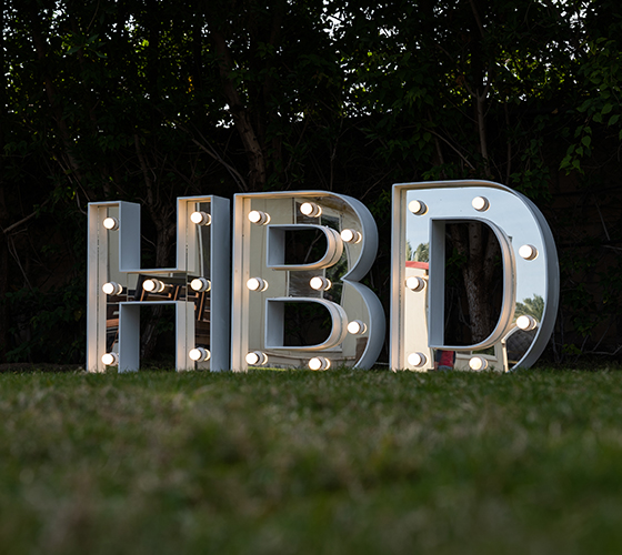 HBD Mirror & Lights