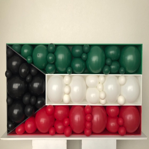 Flag with Balloons (Rectangle Design)