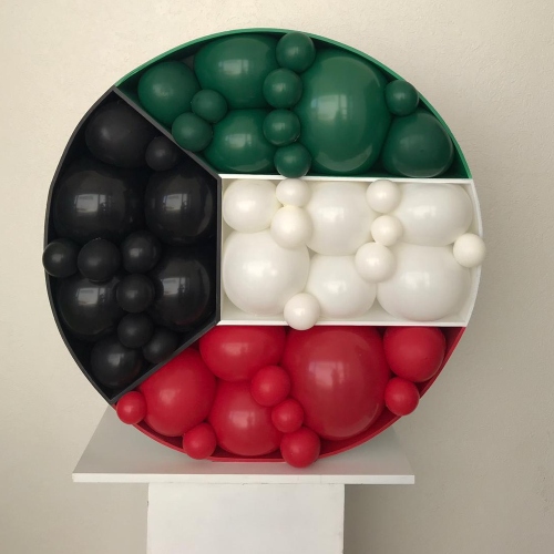 Flag with Balloons (Circle Design)